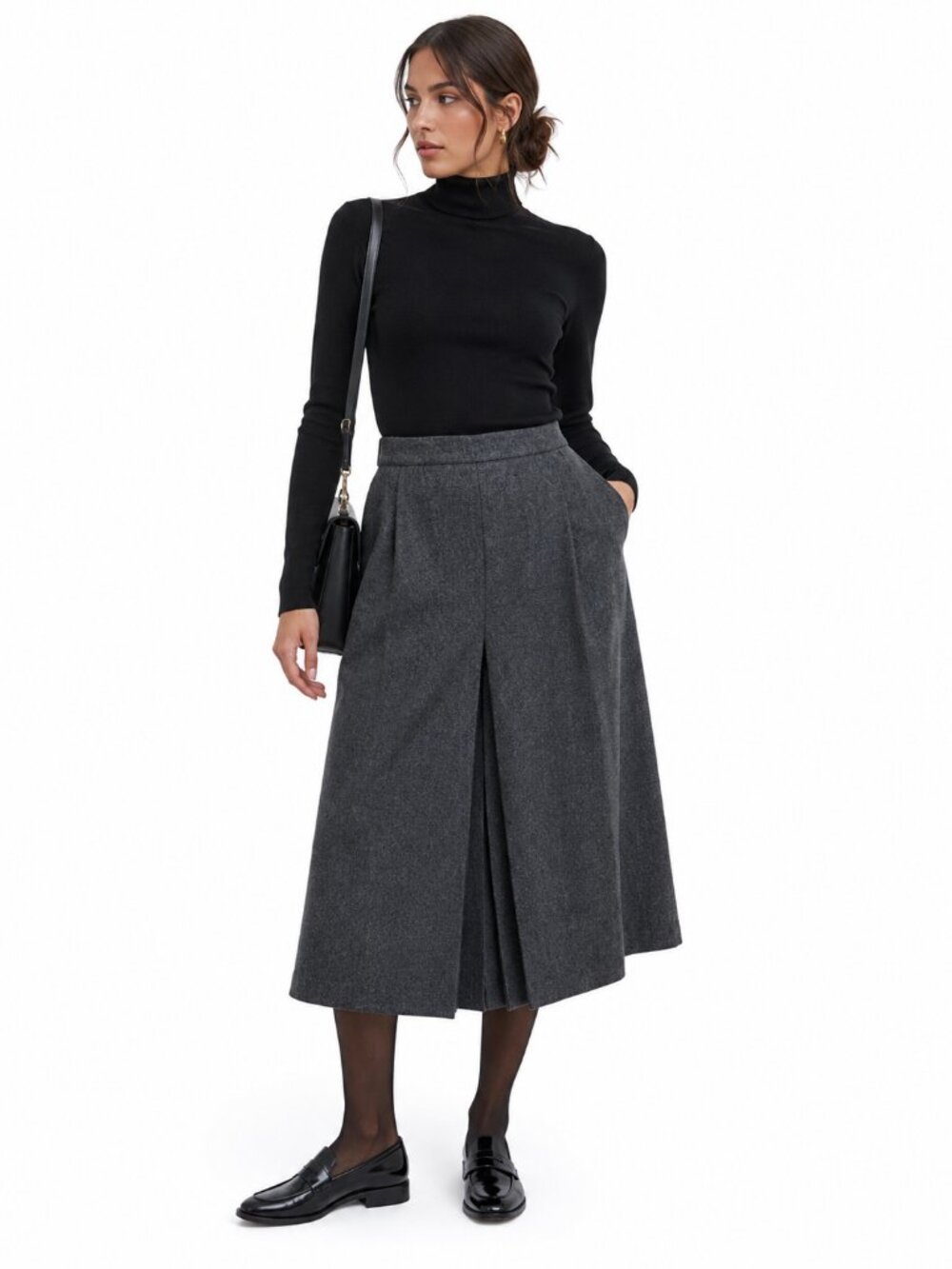 Vintage Phil Carry Pure Virgin Wool Culotte Skirt